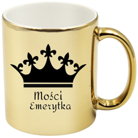 KUBEK ZŁOTY PREZENT DLA EMERYTA EMERYTKI POŻEGNANIE W PRACY URODZINY