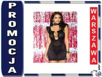 OBSESSIVE Diamond koszulka i stringi kolor czarny