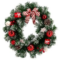 WIANEK ZIMOWY NA DRZWI WIENIEC ŚWIĄTECZNY STROIK GIRLANDA 40 cm DEKORACJA