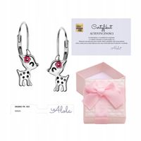 KOLCZYKI SREBRNE DLA DZIEWCZYNKI SARENKI ANGIELSKIE ZAPIĘCIE SARENKA