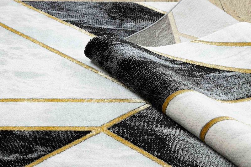 RUG/LU/ESTEMA/MARBLE3/BLACK+GOLD/140x190 zdjęcie 8