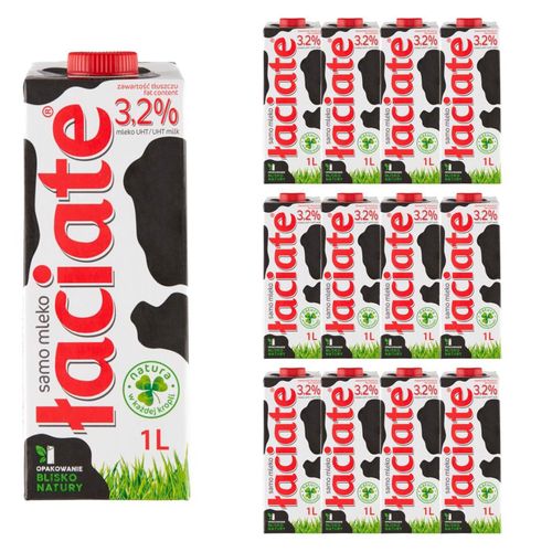 Łaciate Mleko UHT 3,2 % 1 l x12 sztuk na Arena.pl