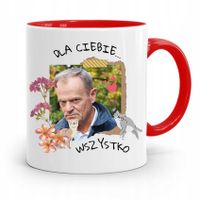 Kubek Czerwony Donald Tusk Po Platforma Prezent Z Nadrukiem Ze Zdjęciem