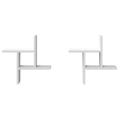 Półki ścienne, 2 szt., białe, 38x12x38 cm na Arena.pl