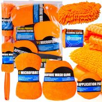 ZESTAW DO MYCIA CZYSZCZENIA SAMOCHODU AUTA DETAILING GABKA RĘKAWICA FELG