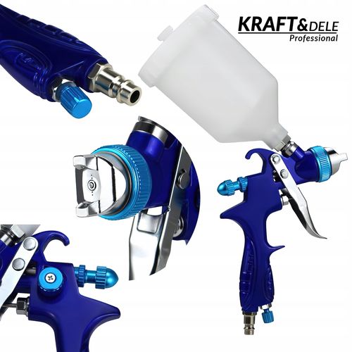 Pistolet Lakierniczy Malarski 1,3 mm 600 ml 2,5-4 Bar 170 l/min Kraft&Dele na Arena.pl