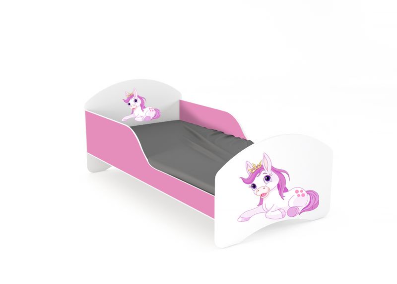 Łóżko dziecięce LEO2 140x70 biało-różowe zdjęcie 6