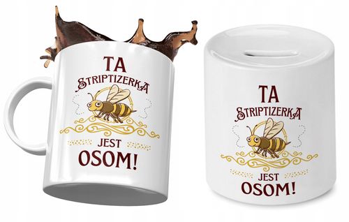 Dla Striptizerki Zestaw Kubek + Skarbonka Prezent Z Nadrukiem Ze Zdjęciem na Arena.pl