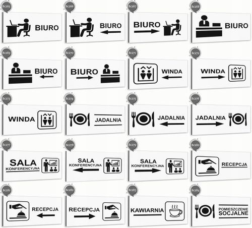 Tabliczka informacyjna BIAŁA dibond RECEPCJA dowolny NAPIS na Arena.pl