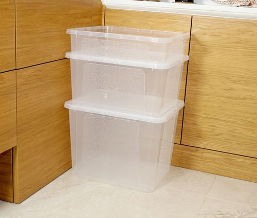 Pojemnik 30 l przezroczysty z pokrywą BPA free do przechowywania na Arena.pl