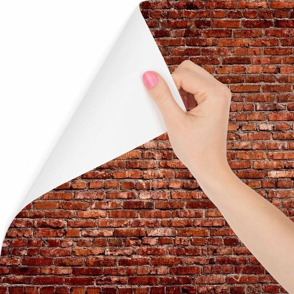 Fototapeta Czerwony Mur CEGŁA Efekt 3D 90cm x 60cm zdjęcie 5