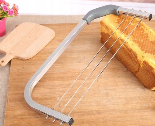 NÓŻ DO CIĘCIA TORTU CIASTA BISZKOPTU STRUNA 3 REGULOWANE OSTRZA na Arena.pl