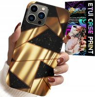 ETUI DO IPHONE 12 PRO - ZŁOTE ELEGANCKIE WZORY + FOLIA HYDRO