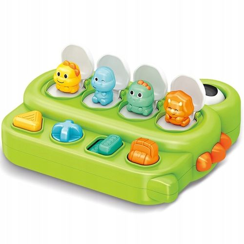 WSKAKUJĄCE KOLOROWE DINOZAURY ZABAWKA EDUKACJNA INTERAKTYWNA POP-UP WOOPIE na Arena.pl