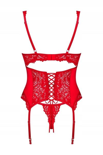 Obsessive Gorset i stringi Amor Cherris czerwony L/XL zdjęcie 6