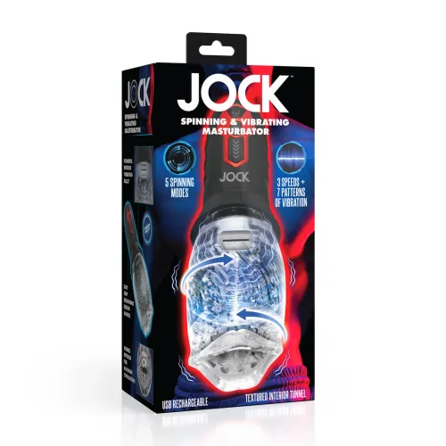 jock spinning & vibrating system transparent/czarny ipx7 9" na Arena.pl