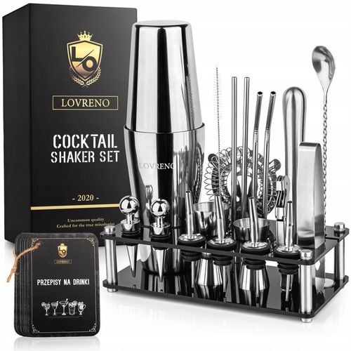ZESTAW BARMAŃSKI LOVRENO DO DRINKÓW SHAKER na Arena.pl
