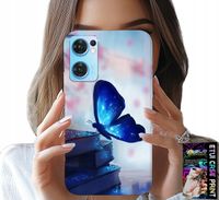 ETUI DO OPPO RENO7 5G - NIEBIESKI MOTYLEK, MOTYL, DAMSKIE WZORY