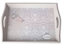 Taca drewniana z koronką mała