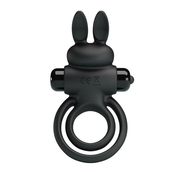 Pretty Love - Vibrant Penis Ring Iii Black zdjęcie 2