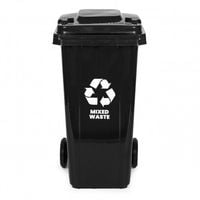 KOSZ NA ŚMIECI 120L HDPE GUMOWE KOŁA CZARNY