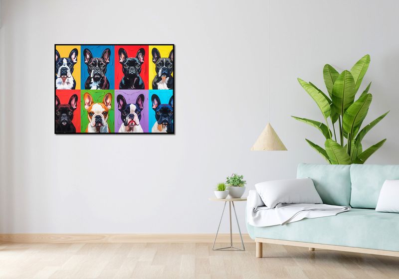 Plakat 100x75cm Buldogi Francuskie zdjęcie 4