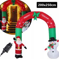 POMPOWANY ŁUK ŚWIĄTECZNY BRAMA MIKOŁAJ BAŁWAN LED 250x200cm ILUMINACJA IP44
