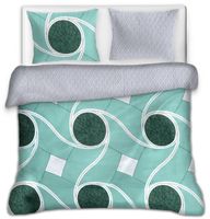 Pościel Flanelowa 200X220 Zielono-Szara 22627