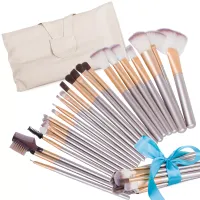 Zestaw 24 profesjonalnych pędzli do makijażu w etui