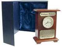 Statuetka Zegar w etui niebieskim PREZENT