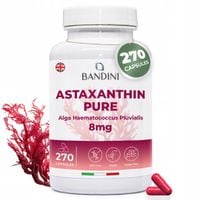 Bandini Astaksantyna 8 mg 270 Kapsułek | Naturalny ekstrakt z alg | Przeci…