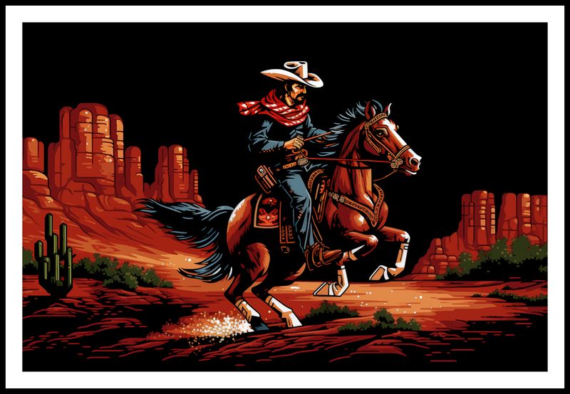Plakat 91,5x61cm Galop przez Prerię zdjęcie 3