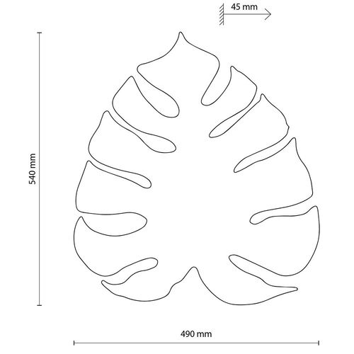 kinkiet monstera xl black 5916 tk lighting na Arena.pl