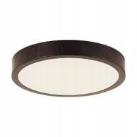 Nowoczesny plafon łazienkowy LED 36W Struhm ATUT, ciemne drewno Ø48cm