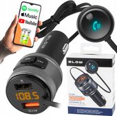 TRANSMITER BLUETOOTH SAMOCHODOWY ŁADOWARKA ZESTAW GŁOŚNOMÓWIĄCY USB QC3.0