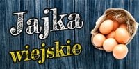 BANER OCZKOWANY reklamowy 100x50 cm różne wzory JAJKA WIEJSKIE