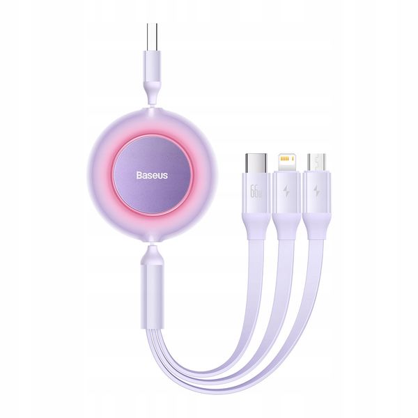 Kabel USB 3w1 Baseus Bright Mirror 3 USB-C 66W zdjęcie 1