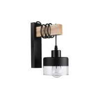Kinkiet LED E27 50W czarny dąb IP20 do wnętrz