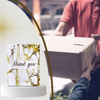 FOLIOPAKI KURIERSKIE MOCNE 255x370 ZŁOTY MARMUR THANK YOU 50szt