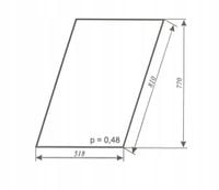 szyba drzwi góra lewe otwierane ciągnika Ursus C-360 kabina Lubsko