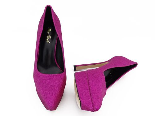 Różowe szpilki platformy brokatowe 37 na Arena.pl