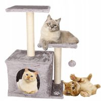 DRAPAK DLA KOTA KOTÓW DOMEK WIEŻA LEGOWISKO ZABAWKA PIŁKA