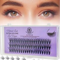 KĘPKI RZĘSY EYELASH Lewer Las Vegas EXTRA VOLUME 13mm NATURALNE JEDWABNE