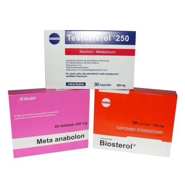 Zestaw na masę i siłę mięśni + Naklejka Testosteron Winstrol = Sterydy zdjęcie 1