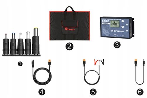 Przenośny składany panel słoneczny DOKIO 110w 18V - Oficjalny sklep DOKIO na Arena.pl