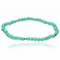 SREBRNA BRANSOLETKA ŻYŁCE NATURALNY TURKUS KULKI SZCZEROŚĆ ŁAGODZI BÓLE