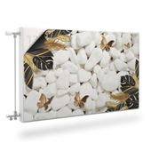 Osłona MAGNETYCZNA Grzejnika Kamyki Abstrakcja Liście 80cm x 60cm