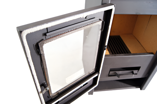 POLSKI piec stalowy wolnostojący ATLAS KOMINEK DUŻE palenisko ZESTAW RUR na Arena.pl