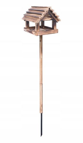 Karmnik Dla Ptaków Na Ziarno Duży Stojący Opalany Solidny + Słonecznik na Arena.pl