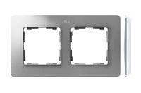 SIMON 82 Ramka 2-krotna Detail aluminium/biała Kontakt-Simon